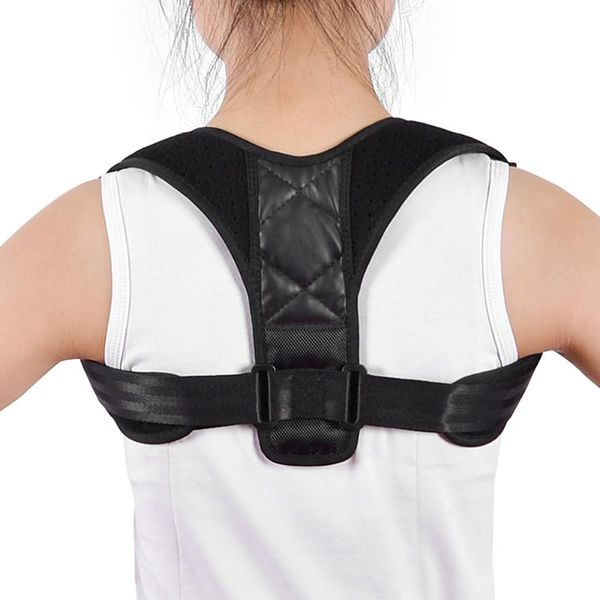 back brace adjustable shoulder posture corrector upper support fixer lumbar correction belt, Black;blue
back brace adjustable shoulder posture corrector upper support fixer lumbar correction belt, Black;blue