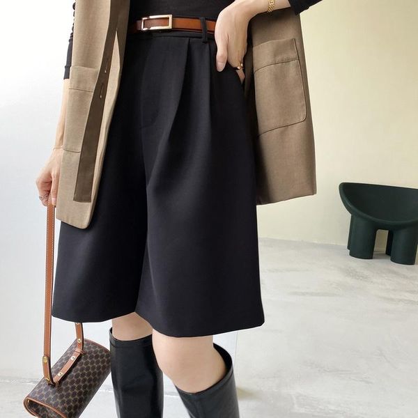 women's shorts black wide leg shorts, summer clothes, buttons, knee length, loose folds, korean style, leisure, office, bf, street, White;black
women's shorts black wide leg shorts, summer clothes, buttons, knee length, loose folds, korean style, leisure, office, bf, street, White;black