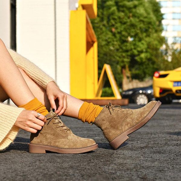 boots ankle women fashion style leather pigskin suede handmade lace ladies shoes, Black
boots ankle women fashion style leather pigskin suede handmade lace ladies shoes, Black