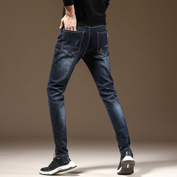 men's jeans autumn cotton clothes slight stretch fading straight denim pants trousers, Black
men's jeans autumn cotton clothes slight stretch fading straight denim pants trousers, Black