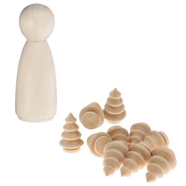 novelty items 10x blank diy wooden christmas tree peg dolls & 16 pcs people shapes, male female decorative doll
novelty items 10x blank diy wooden christmas tree peg dolls & 16 pcs people shapes, male female decorative doll