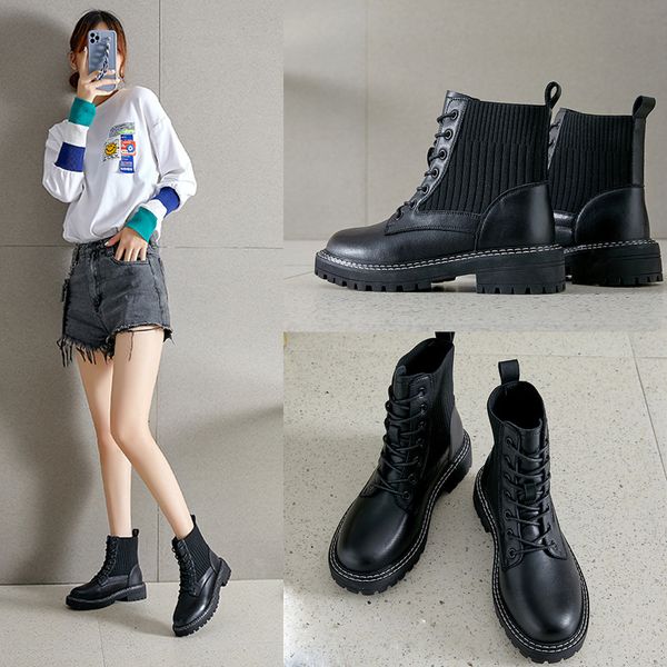 martin women's spring and autumn 2021 rubber increased thick bottom short tube handsome single british fashion leather boots, Black
martin women's spring and autumn 2021 rubber increased thick bottom short tube handsome single british fashion leather boots, Black