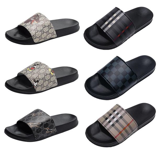 luxury brand rubber slides sandals tiger wolf head men slipper flat bottoms flip flops fashion correct cartoon grid beach slippers outdoor i, Black 
luxury brand rubber slides sandals tiger wolf head men slipper flat bottoms flip flops fashion correct cartoon grid beach slippers outdoor i, Black