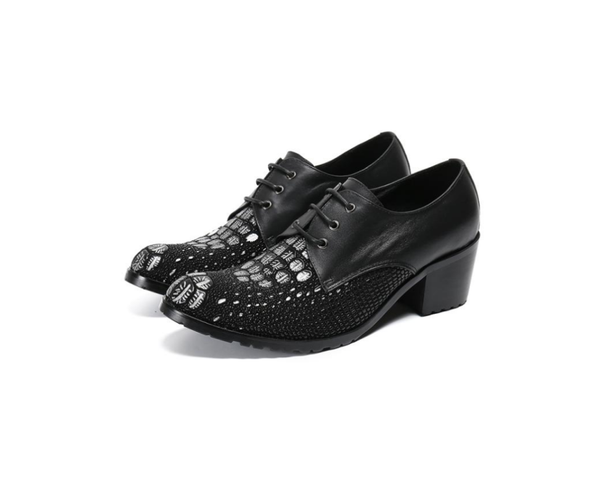 mens genuine leather dress shoes high heels pointed toe increased designer wedding man footwear black office work
mens genuine leather dress shoes high heels pointed toe increased designer wedding man footwear black office work