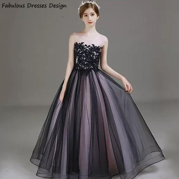 girl's dresses dreamlike black applique lace flower girls sheer o-neck tulle a line sleeveless long pageant dress prom vestidos, Red;yellow
girl's dresses dreamlike black applique lace flower girls sheer o-neck tulle a line sleeveless long pageant dress prom vestidos, Red;yellow
