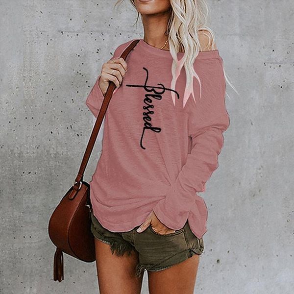 women off shoulder t shirts summer letter printing casual o neck long sleeve female loose pullover camisetas mujer women's t-shirt, White
women off shoulder t shirts summer letter printing casual o neck long sleeve female loose pullover camisetas mujer women's t-shirt, White