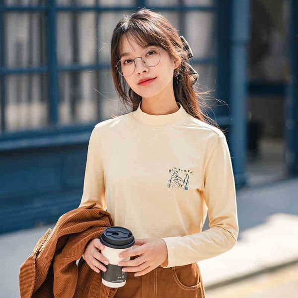 women's t-shirt t shirts winter print half high neck long sleeve stretch cotton coat vz9e, White
women's t-shirt t shirts winter print half high neck long sleeve stretch cotton coat vz9e, White