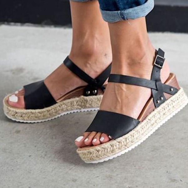 womens ankle strap flatform wedges shoes espadrilles open toe platform sandals summer femmes sandales, Black
womens ankle strap flatform wedges shoes espadrilles open toe platform sandals summer femmes sandales, Black