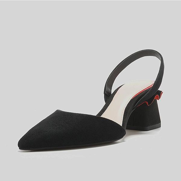 kmeioo classic black sandals ruffles med heels pointed toe chunky back strap block women basic dress shoes
kmeioo classic black sandals ruffles med heels pointed toe chunky back strap block women basic dress shoes