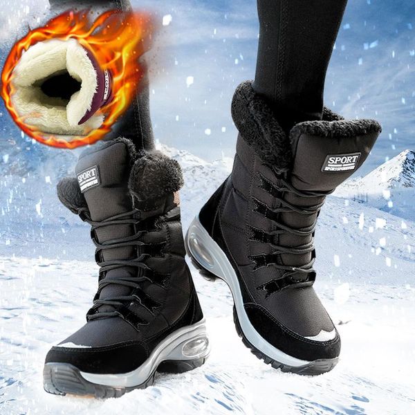 boots women winter keep warm quality mid-calf snow ladies lace-up comfortable waterproof booties thigh high leather, Black
boots women winter keep warm quality mid-calf snow ladies lace-up comfortable waterproof booties thigh high leather, Black