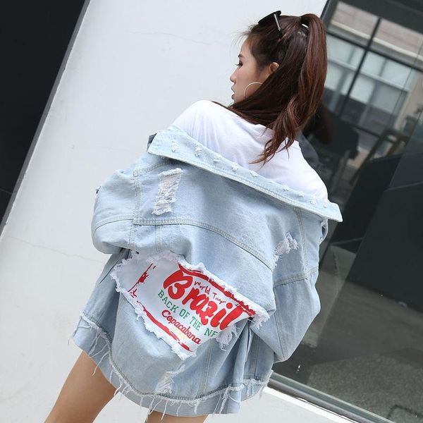 women's jackets coats and women korean-style jean coat loose-fit casual denim jacket, Black;brown
women's jackets coats and women korean-style jean coat loose-fit casual denim jacket, Black;brown