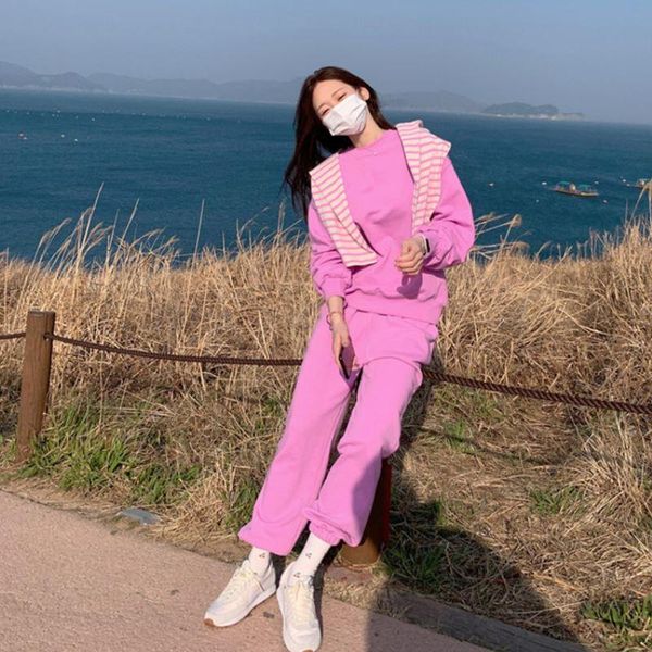 women's two piece pants crewneck sweatshirt track set women 2 pieces oversized suit plus size joggers sweatpants tracksuit female, White
women's two piece pants crewneck sweatshirt track set women 2 pieces oversized suit plus size joggers sweatpants tracksuit female, White