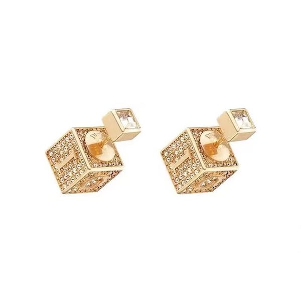 designer jewelry family classic set dice square small women's net red simple earrings, Silver
designer jewelry family classic set dice square small women's net red simple earrings, Silver