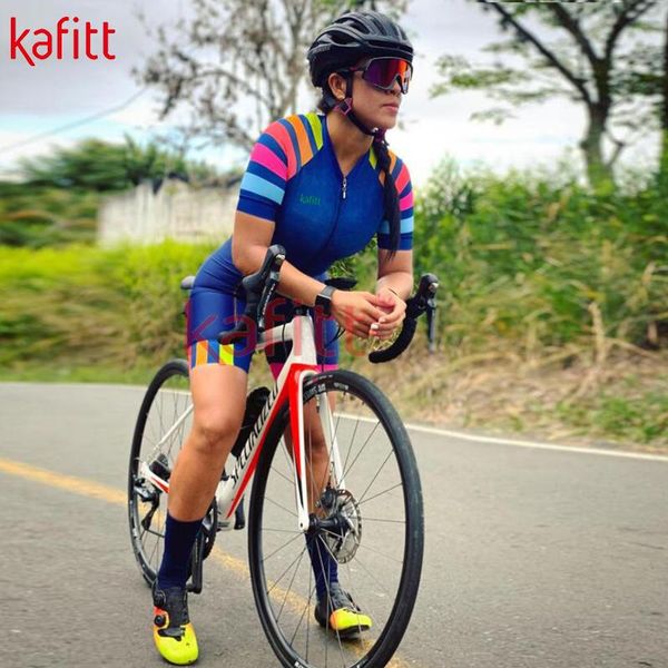 kafeet professional cycling jersey suit ladies triathlon short-sleeved outdoor sports jumpsuit shorts racing sets, Black;blue
kafeet professional cycling jersey suit ladies triathlon short-sleeved outdoor sports jumpsuit shorts racing sets, Black;blue