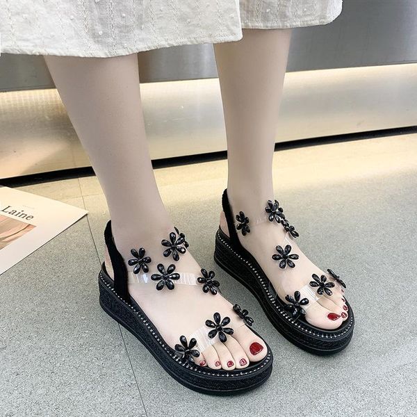 sandals wedges thick bottom women 2021 summer style gladiator casual med (3cm-5cm) elastic band fashion back strap flower, Black
sandals wedges thick bottom women 2021 summer style gladiator casual med (3cm-5cm) elastic band fashion back strap flower, Black