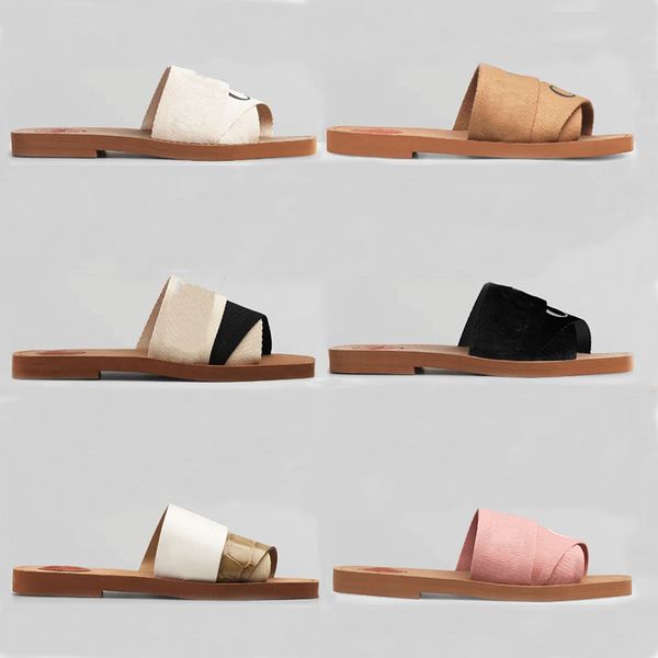 women designer woody flat sandal lettering slippers calfskin canvas cross straps shoes summer beach flip flops with box 290, Black
women designer woody flat sandal lettering slippers calfskin canvas cross straps shoes summer beach flip flops with box 290, Black