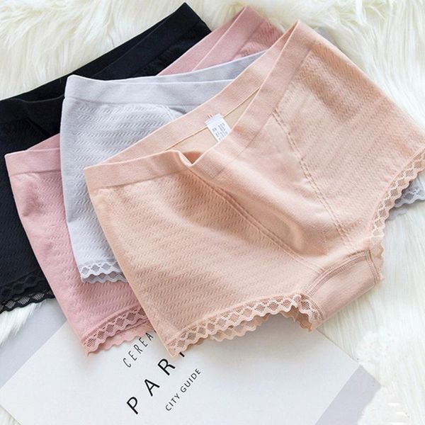 women's panties women large size mid-waist tummy hip super elastic seamless underwear solid color lace boxer briefs, Black;pink
women's panties women large size mid-waist tummy hip super elastic seamless underwear solid color lace boxer briefs, Black;pink