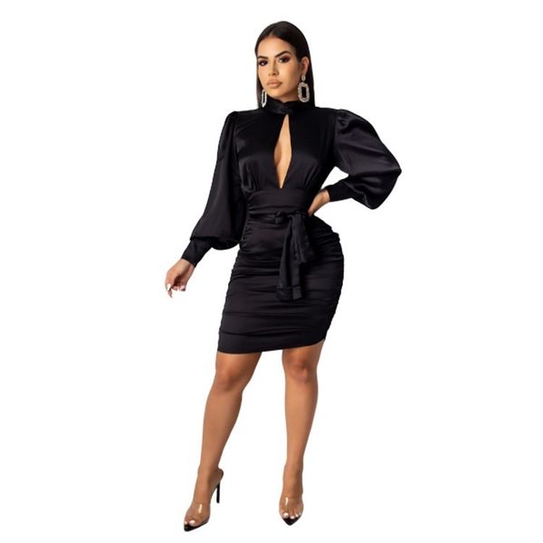 2020 spring summer mini dress women o-neck long sleeve solid hollow out sashes fashion night club sheath mini dress, Black;gray
2020 spring summer mini dress women o-neck long sleeve solid hollow out sashes fashion night club sheath mini dress, Black;gray