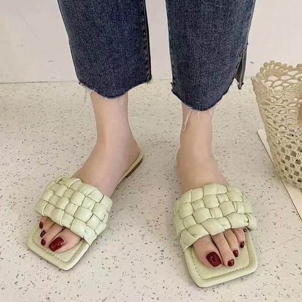 slippers lady's open toe summer breathable braiding band fashion shoes outside casual slides size 9, Black
slippers lady's open toe summer breathable braiding band fashion shoes outside casual slides size 9, Black