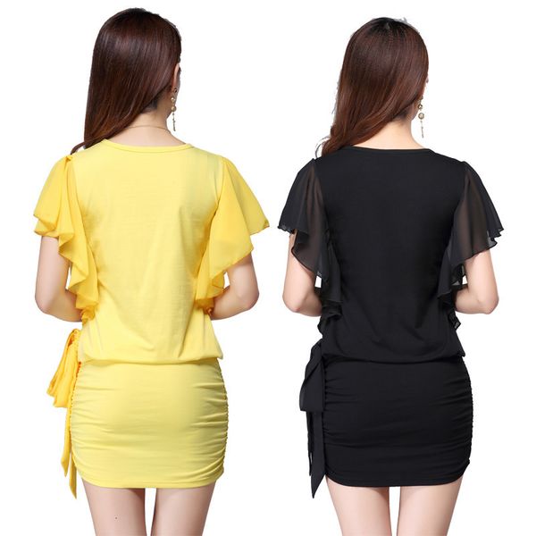 summer chiffon stitching knit large size women's fat mm loose lotus leaf sleeves hip, White;black
summer chiffon stitching knit large size women's fat mm loose lotus leaf sleeves hip, White;black