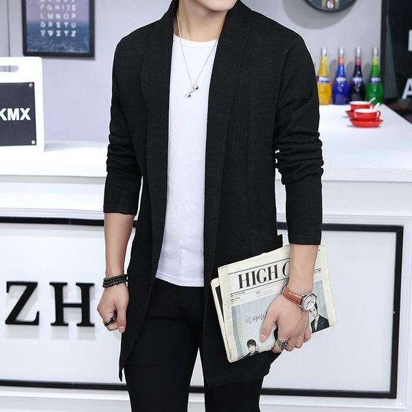 men' tank autumn and winter 2021 leisure medium long korean slim fit sweater cardigan solid color coat wear, White;black
men' tank autumn and winter 2021 leisure medium long korean slim fit sweater cardigan solid color coat wear, White;black