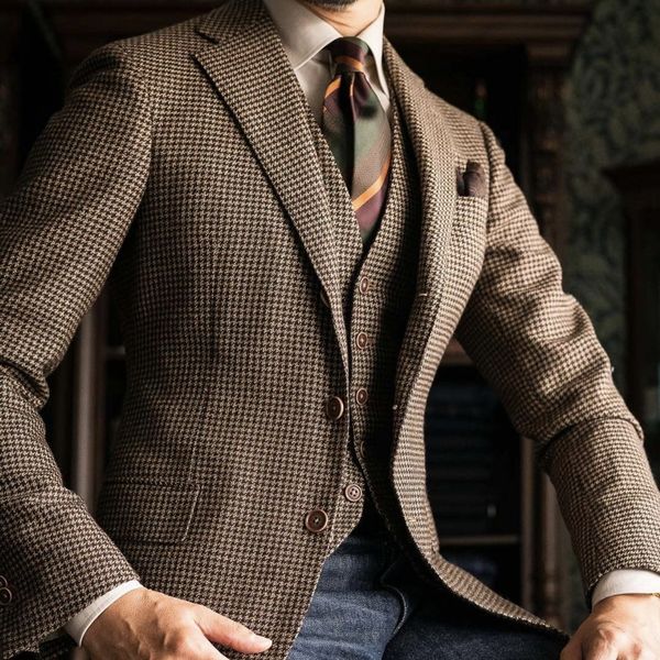 wool groom tuxedos wedding wear tweed 2 pieces set (jacket+vest) business prom party morning dinner date blazers terno masculino costume hom, Black;gray
wool groom tuxedos wedding wear tweed 2 pieces set (jacket+vest) business prom party morning dinner date blazers terno masculino costume hom, Black;gray