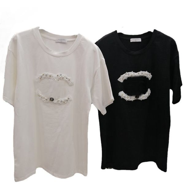 hand original standard 2021 spring new size pearl sewn short sleeve loose round neck pullover t-shirt, Gray
hand original standard 2021 spring new size pearl sewn short sleeve loose round neck pullover t-shirt, Gray