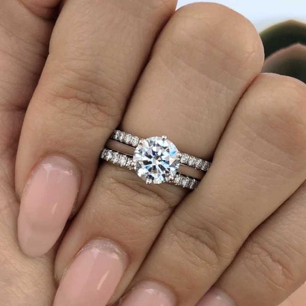 cluster rings classic solid 925 sterling silver engagement for women simple solitaire 2ct round diamond ring set finger wedding jewelry, Golden;silver
cluster rings classic solid 925 sterling silver engagement for women simple solitaire 2ct round diamond ring set finger wedding jewelry, Golden;silver