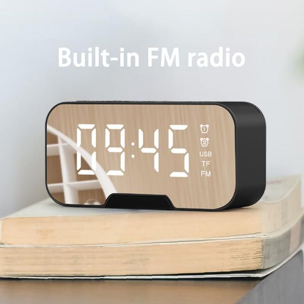 screen display speaker radio wireless bluetooth 5.0 mirror alarm clock with phone holder function fm desk & table clocks
screen display speaker radio wireless bluetooth 5.0 mirror alarm clock with phone holder function fm desk & table clocks