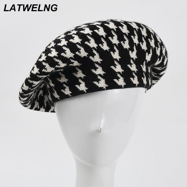 2021 new houndstooth beret for women retro knitted berets fashion plaid flat caps ladies winter warm hat mushroom hats wholesale, Blue;gray
2021 new houndstooth beret for women retro knitted berets fashion plaid flat caps ladies winter warm hat mushroom hats wholesale, Blue;gray