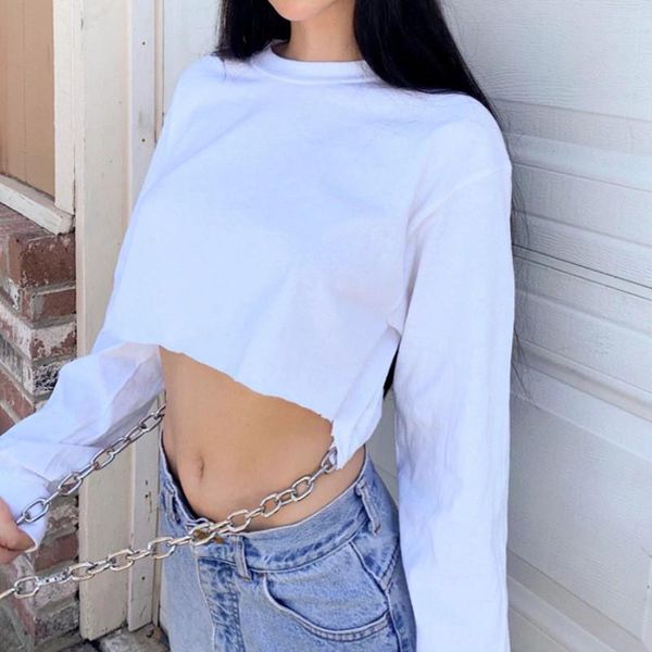 women's hoodies & sweatshirts 2021 fall casual streetwear cropped women long sleeve o-neck metal chain punk loose sweatshirt hip h, Black
women's hoodies & sweatshirts 2021 fall casual streetwear cropped women long sleeve o-neck metal chain punk loose sweatshirt hip h, Black