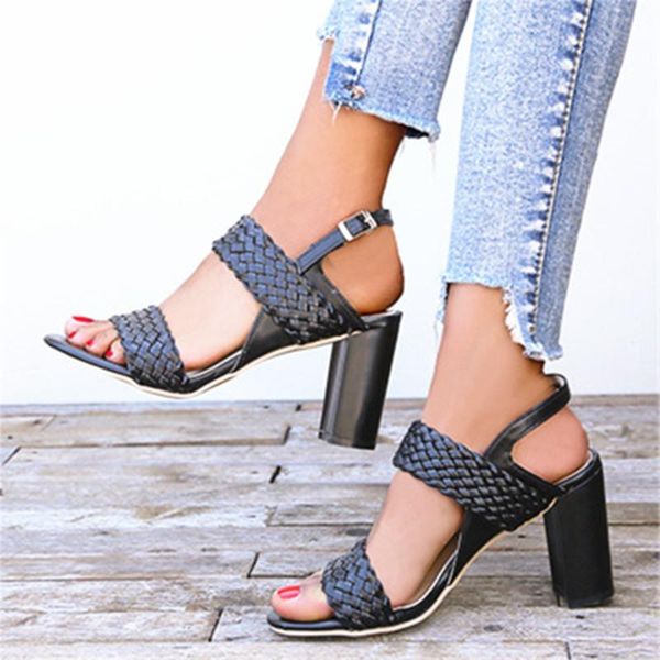 open toe ladies sandals woman ankle strap women high heels shoes casual summer solid women's footwear plus size, Black
open toe ladies sandals woman ankle strap women high heels shoes casual summer solid women's footwear plus size, Black