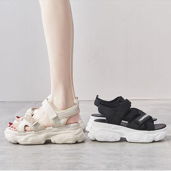 fashion simple casual sandals women student summer 6cm platform heel light lady outdoor holiday comfortable shoes dress, Black
fashion simple casual sandals women student summer 6cm platform heel light lady outdoor holiday comfortable shoes dress, Black