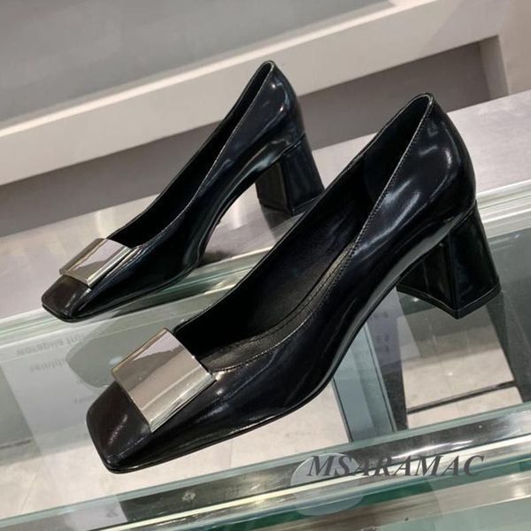 dress shoes fashion patent leather square toe metal decorative chunky heel loafers black party office women working
dress shoes fashion patent leather square toe metal decorative chunky heel loafers black party office women working