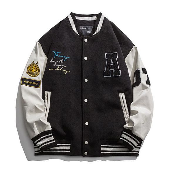 men's jackets hip hop jaquetas de beisebol jovens dos homens grande uma carta impresso estilo universitário masculino chaqueta oversize, Black;brown
men's jackets hip hop jaquetas de beisebol jovens dos homens grande uma carta impresso estilo universitário masculino chaqueta oversize, Black;brown