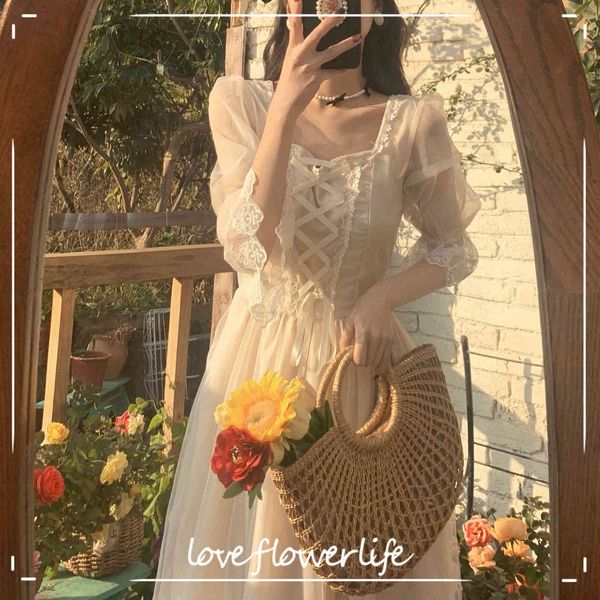 summer lace sweet elegant dress women evening party dress korean kawaii short sleeve dress female square collar 210521, Black;gray
summer lace sweet elegant dress women evening party dress korean kawaii short sleeve dress female square collar 210521, Black;gray