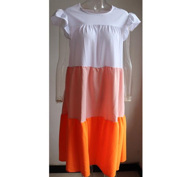 casual dresses summer 2021 hit color three-color stitching dress round neck doll skirt puff, Black;gray
casual dresses summer 2021 hit color three-color stitching dress round neck doll skirt puff, Black;gray