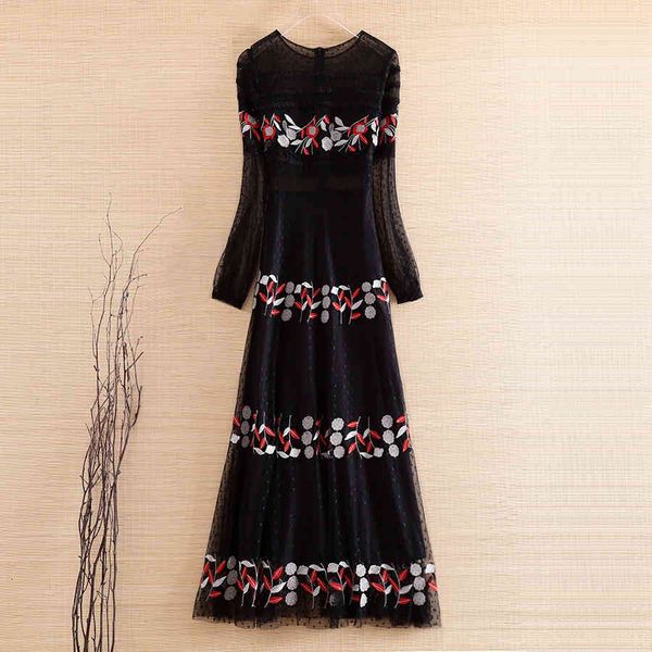 dress high-end spring and summer women long dresses embroidery elegant lady slim a-line party embroidered 3/4 sleeve mesh dress s-xl, Black;gray
dress high-end spring and summer women long dresses embroidery elegant lady slim a-line party embroidered 3/4 sleeve mesh dress s-xl, Black;gray