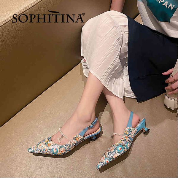 sophitina sweet genuine leather pumps shoes women heels mid flower soft spring autumn pointed toe floral slingback pumps fo265 210513, Black
sophitina sweet genuine leather pumps shoes women heels mid flower soft spring autumn pointed toe floral slingback pumps fo265 210513, Black