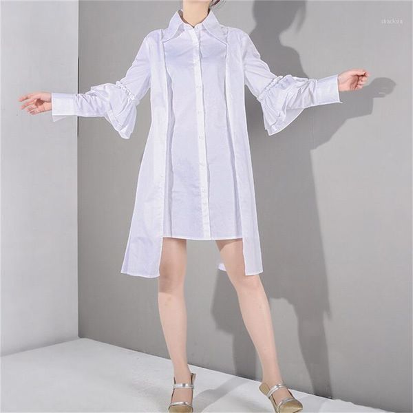 casual dresses summer and autumn turn-down collar flare sleeves ruffles pleated patchwork shirt dress female wf3260xl cotton, Black;gray
casual dresses summer and autumn turn-down collar flare sleeves ruffles pleated patchwork shirt dress female wf3260xl cotton, Black;gray