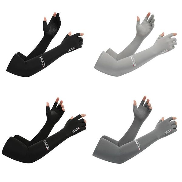 elbow & knee pads 1 pair ice fabric arm sleeves for summer sports uv protection running cycling driving half finger long gloves hand protect, Black;gray
elbow & knee pads 1 pair ice fabric arm sleeves for summer sports uv protection running cycling driving half finger long gloves hand protect, Black;gray