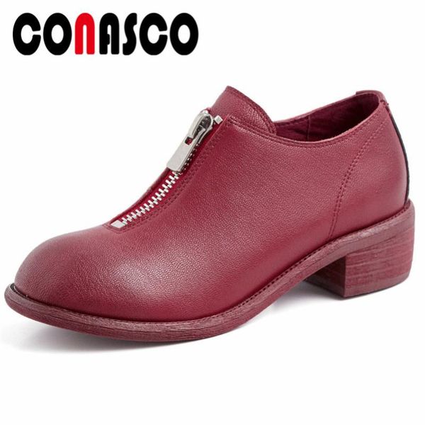 dress shoes conasco fashion retro women thick high heels pumps genuine leather round toe party dancing woman quality basic, Black
dress shoes conasco fashion retro women thick high heels pumps genuine leather round toe party dancing woman quality basic, Black