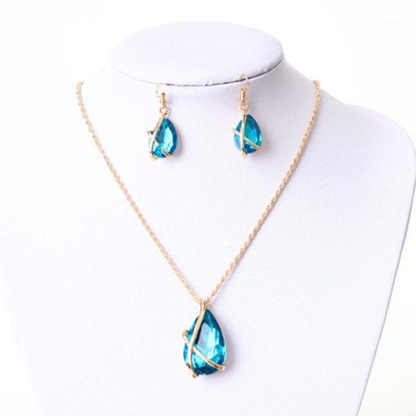 earrings & necklace fashion water drop jewelry sets clear crystal and pendant 4 colors vintage accessories, Silver
earrings & necklace fashion water drop jewelry sets clear crystal and pendant 4 colors vintage accessories, Silver