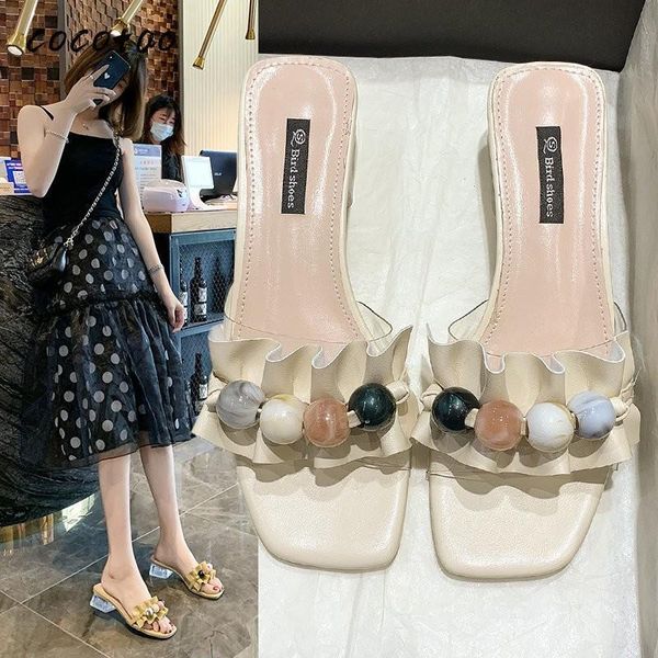 slippers 2021 summer wild girl sandals and fashion color beaded pearl thick heel french temperament high heels, Black
slippers 2021 summer wild girl sandals and fashion color beaded pearl thick heel french temperament high heels, Black