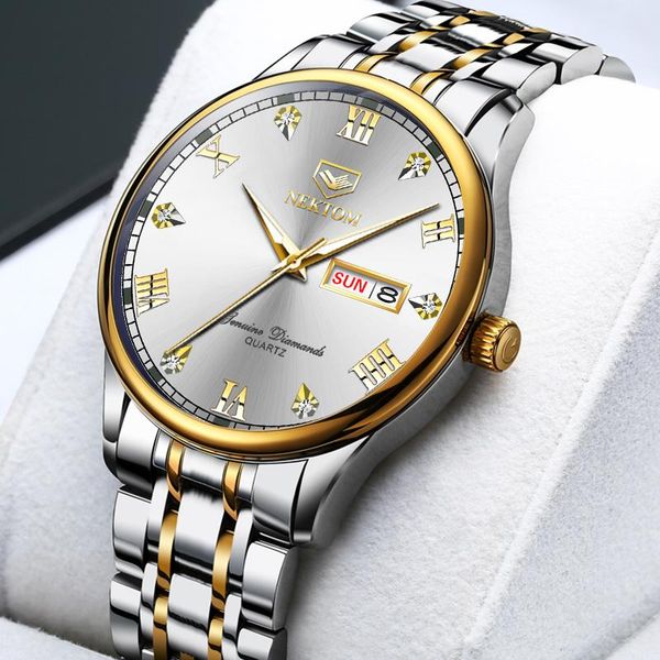 wristwatches fashon mens watches brand nektom luxury business watch men steel waterproof clock quartz wristwatch relogio masculino, Slivery;brown
wristwatches fashon mens watches brand nektom luxury business watch men steel waterproof clock quartz wristwatch relogio masculino, Slivery;brown