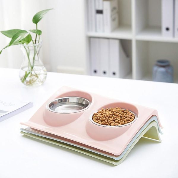 double stainless steel dog cat bowls with non-spill non-skid design for pet and water elevated feeding & feeders
double stainless steel dog cat bowls with non-spill non-skid design for pet and water elevated feeding & feeders