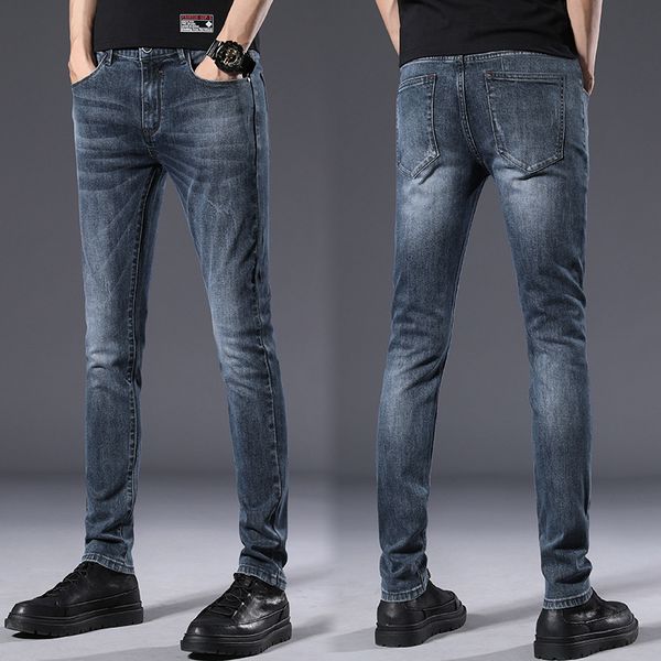 spring and autumn stretch jeans men's youth casual all-match slim feet pants, Blue
spring and autumn stretch jeans men's youth casual all-match slim feet pants, Blue