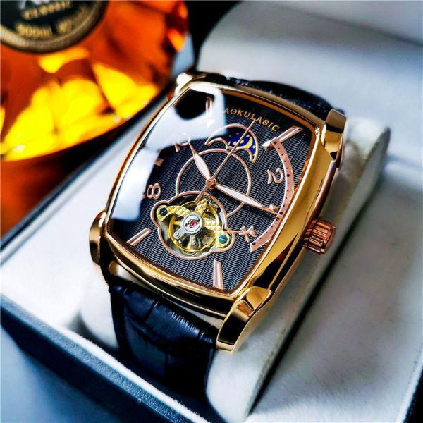 wristwatches ogulas official authentic products automatic mechanical watch men's luminous waterproof tonneau casual business, Slivery;brown
wristwatches ogulas official authentic products automatic mechanical watch men's luminous waterproof tonneau casual business, Slivery;brown