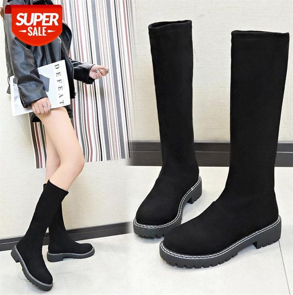 women's long boots, plus size, korean style suede low-heel sleeve elastic boots 35-43 #8g4t, Black
women's long boots, plus size, korean style suede low-heel sleeve elastic boots 35-43 #8g4t, Black