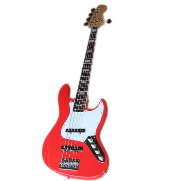 5 strings jaz bass guitar red basswood body maple neck rosewood fingerboard chrome buttons active battery
5 strings jaz bass guitar red basswood body maple neck rosewood fingerboard chrome buttons active battery